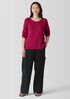 Peruvian Cotton Blend Crew Neck Top