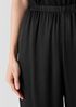Striated Silk Satin Straight Pant