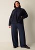 Fine Felted Wool Notch Collar Cardigan in Regenerative Wool