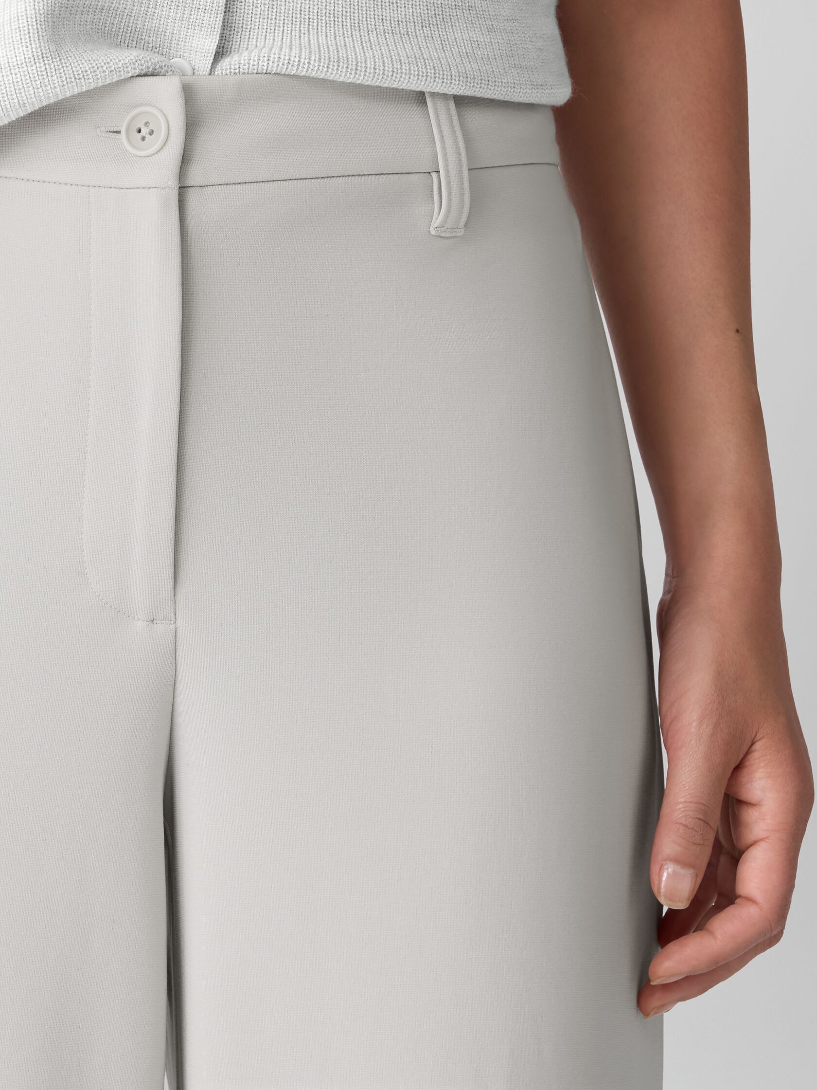 Washable Flex Ponte Wide Trouser Pant
