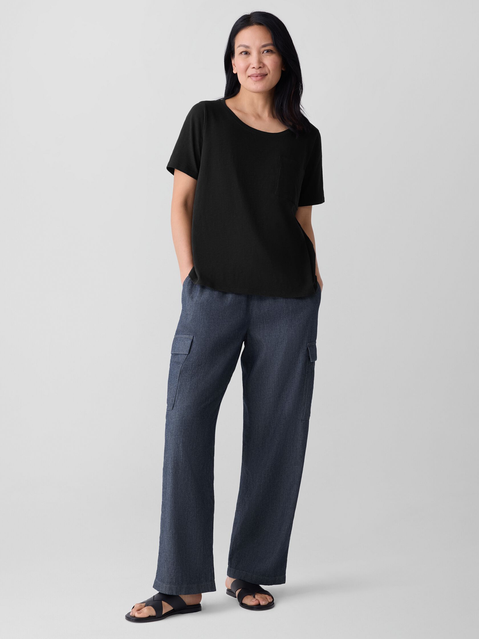 Organic Cotton Slubby Jersey Pocket Tee
