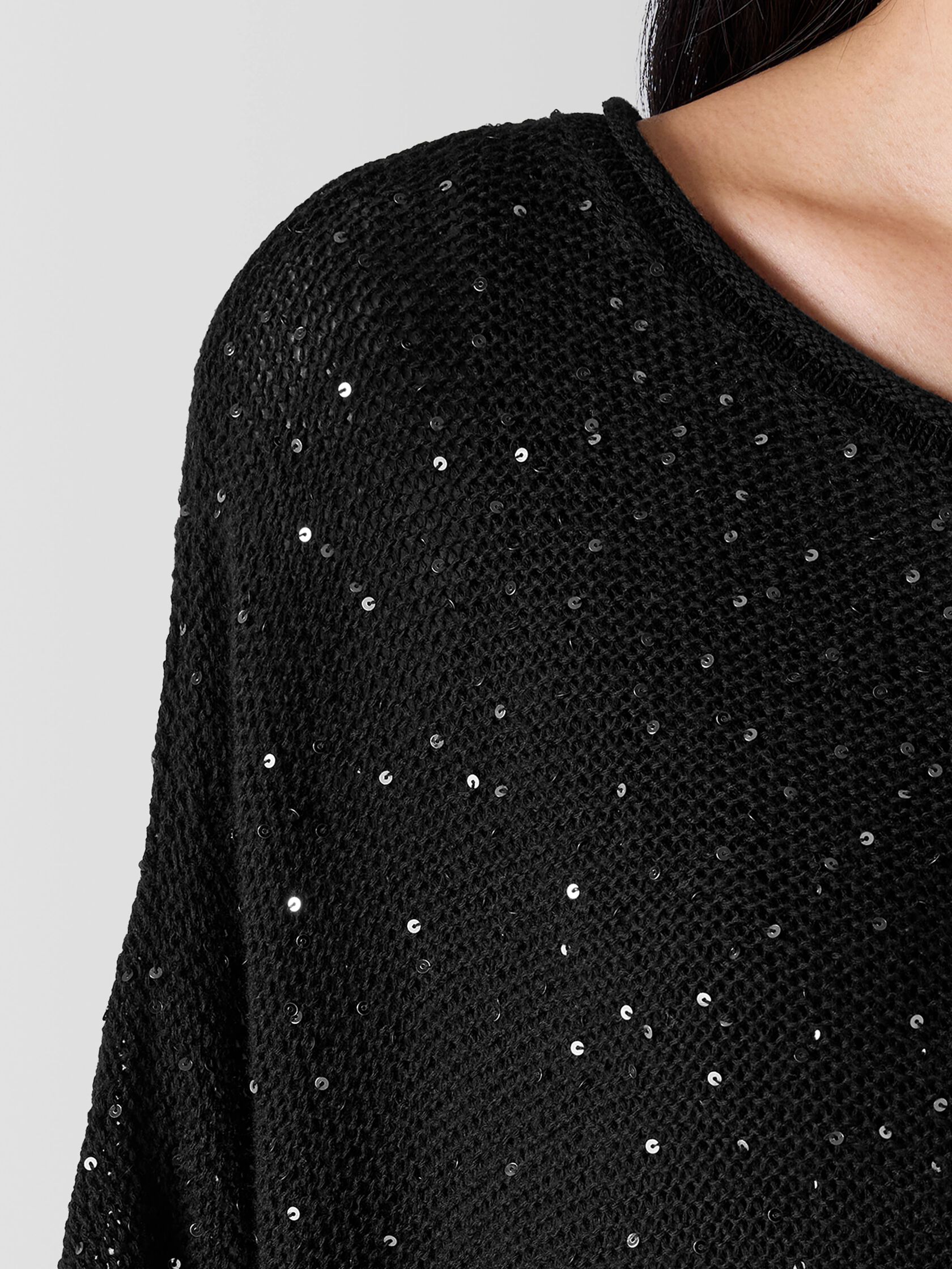Merino Sequin Poncho