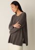 Chenille Blend Jewel Neck Top