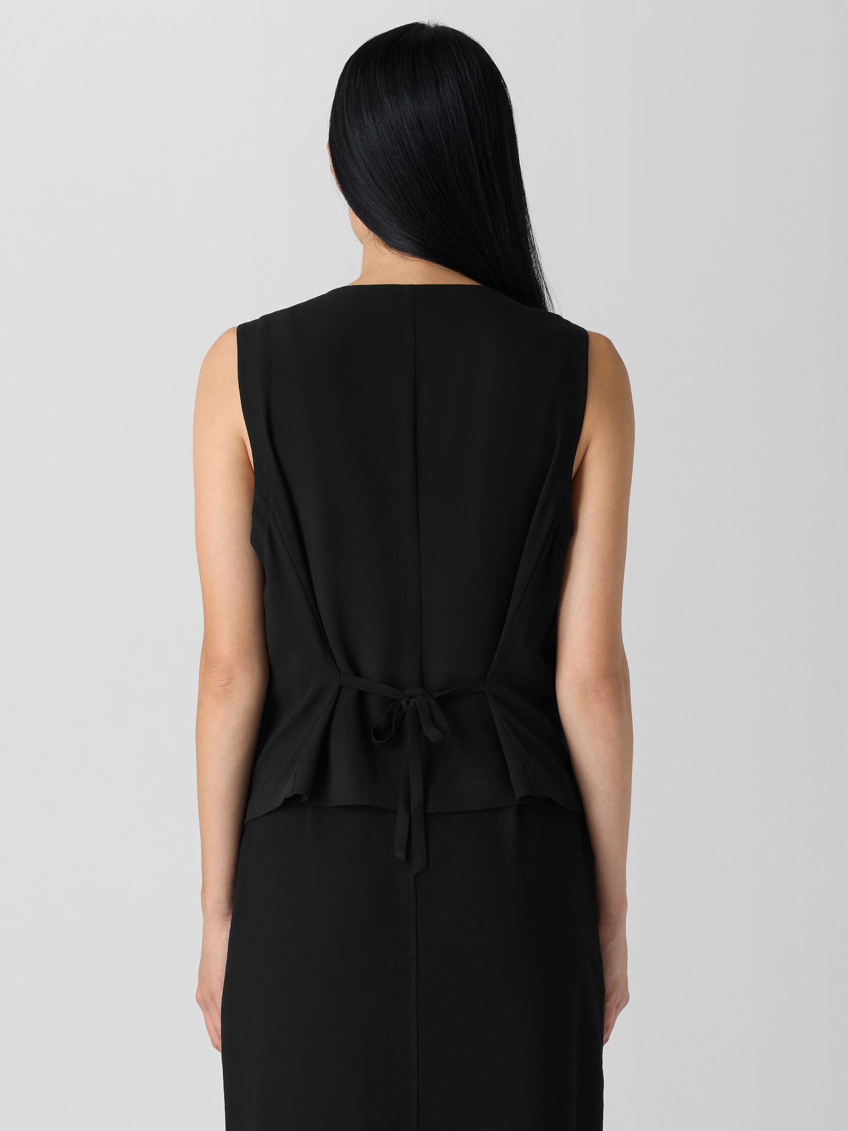 Silk Georgette Crepe Vest