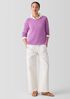 Peruvian Cotton Blend Crew Neck Top