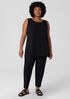Washable Stretch Crepe Straight Pant with Yoke