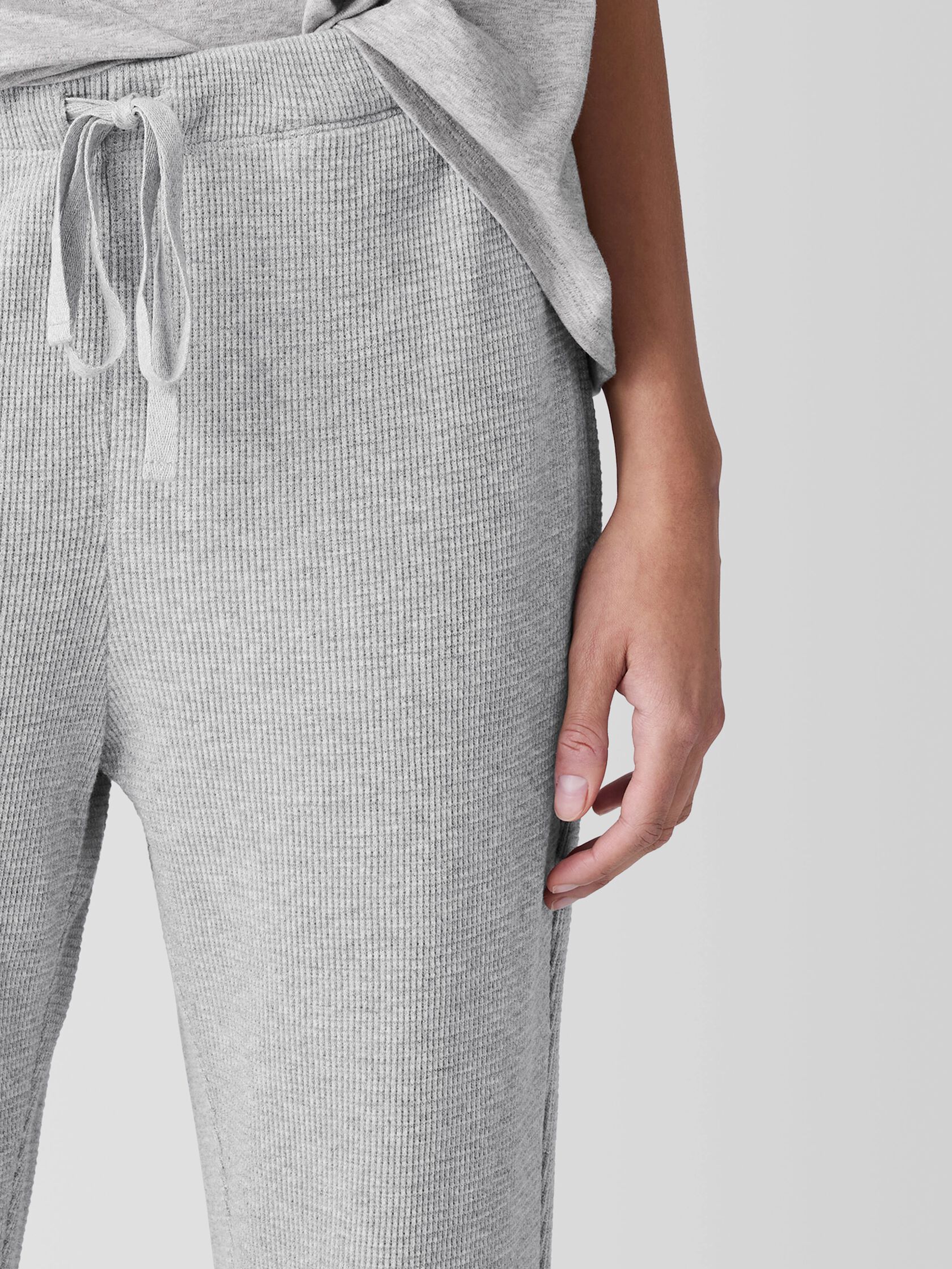 Mélange Organic Cotton Waffle Jogger Sleep Pant