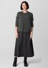 Mélange Boiled Wool Jersey A-Line Skirt in Regenerative Wool