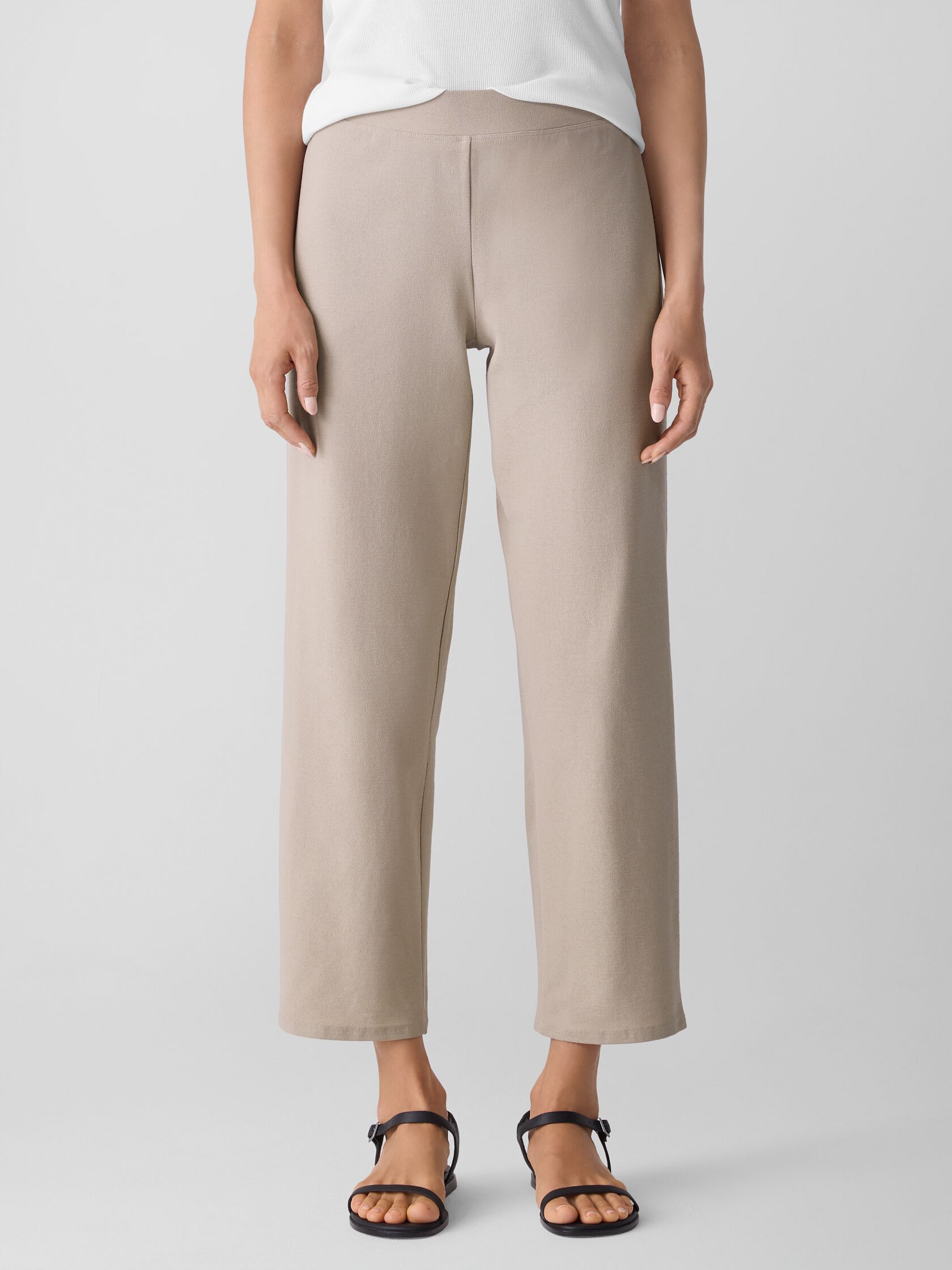 Washable Stretch Crepe Straight Pant