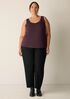 Stretch Silk Jersey Scoop Neck Tank