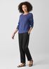 Organic Linen Cotton Slub Crew Neck Top