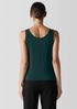 Stretch Silk Jersey Scoop Neck Tank