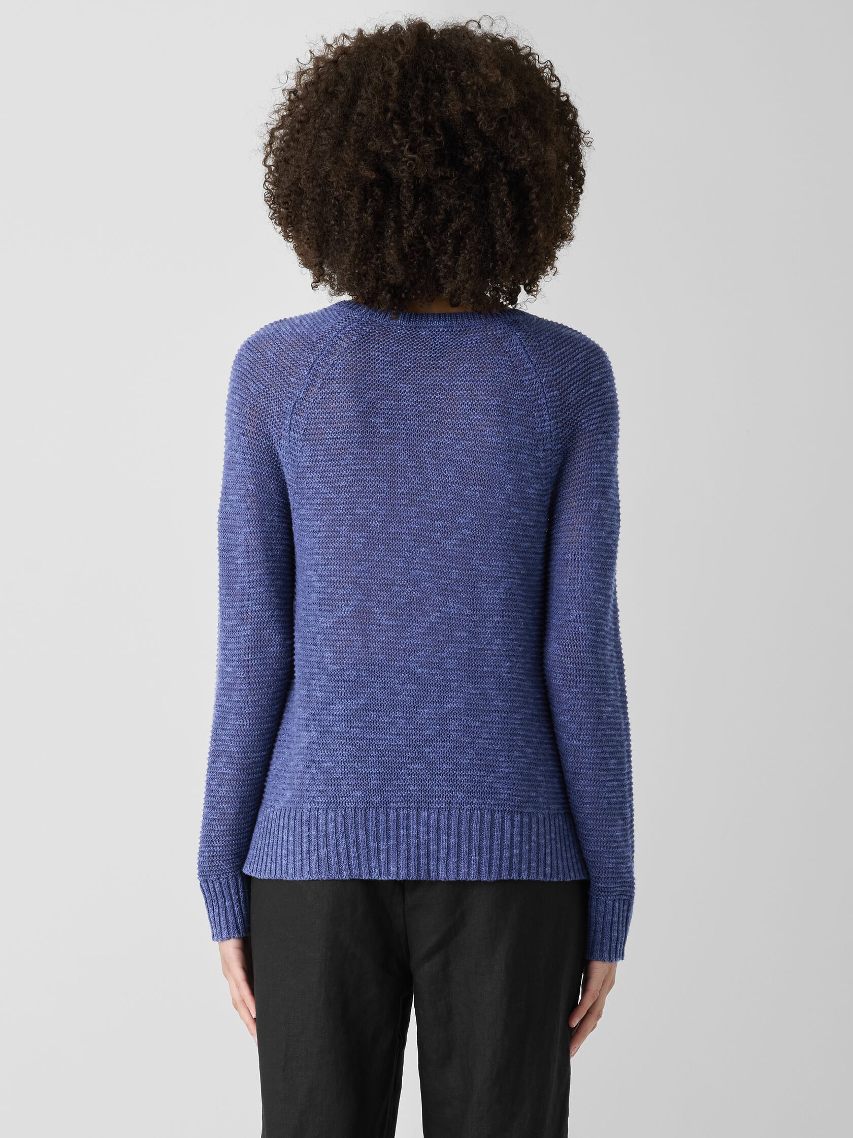 Organic Linen Cotton Slub Crew Neck Top