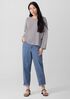 Striped Organic Cotton Slub Bateau Neck Top