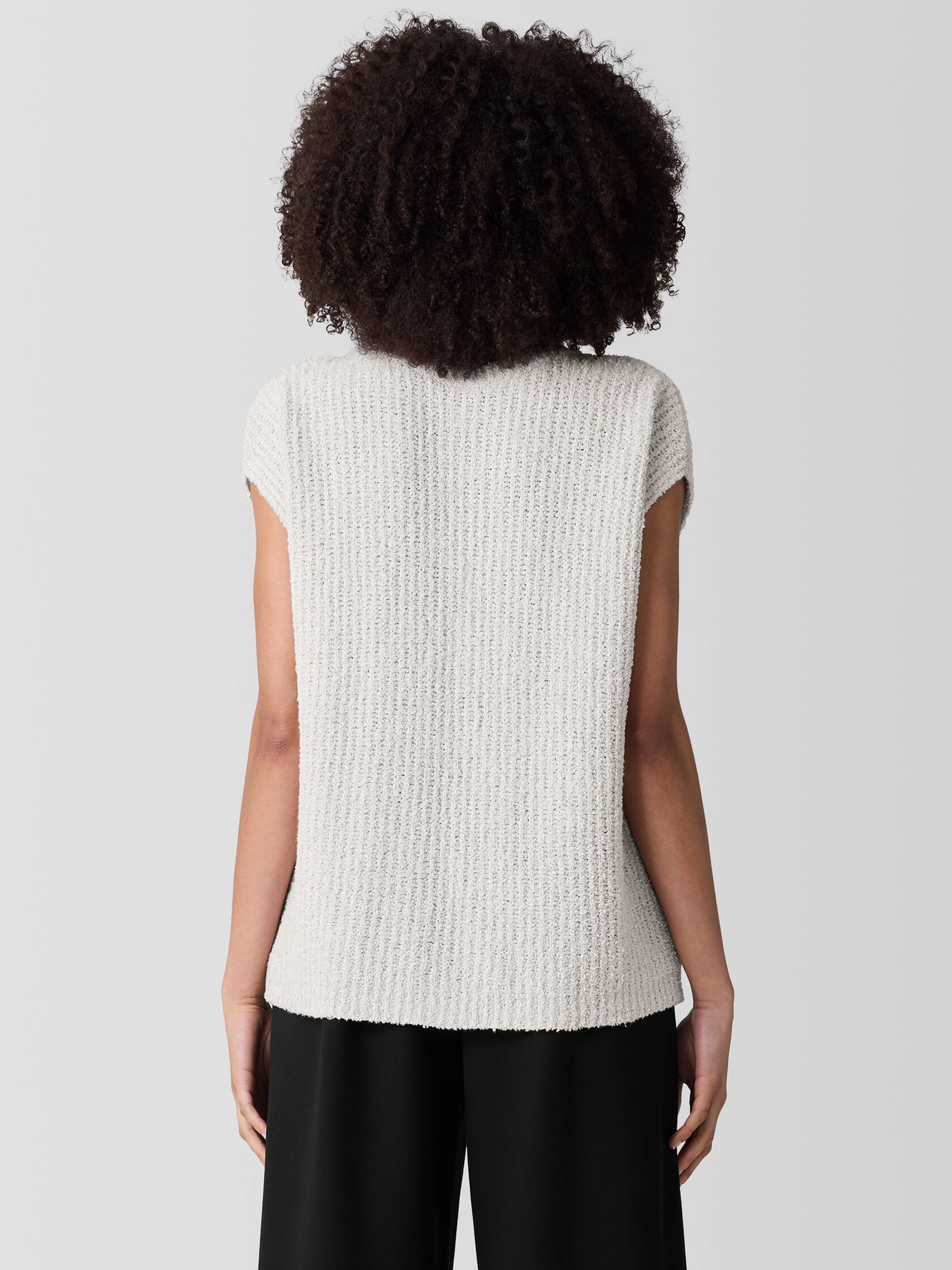 Cotton Fluff Crew Neck Vest