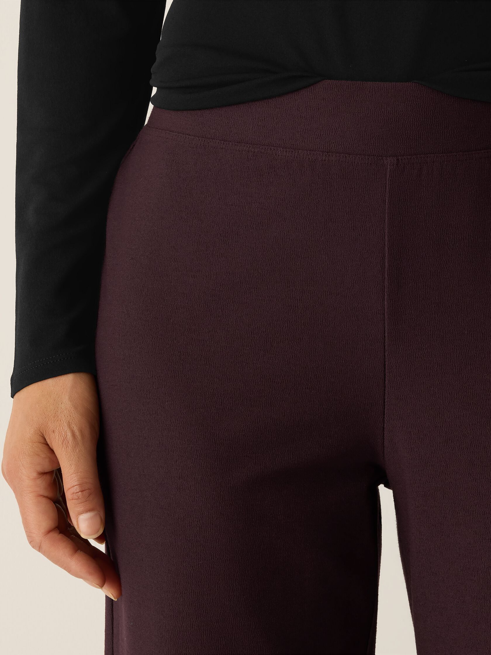 Washable Stretch Crepe Straight Pant