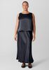 Textured Satin Ballet Neck Tank
