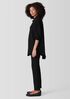 Silk Georgette Crepe Classic Collar Long Shirt