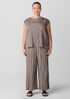 Crushed Silk Wide-Leg Pant