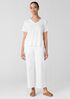 Organic Cotton Slubby Jersey V-Neck Tee
