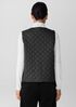 Eggshell Recycled Nylon Quilted V-Neck Vest