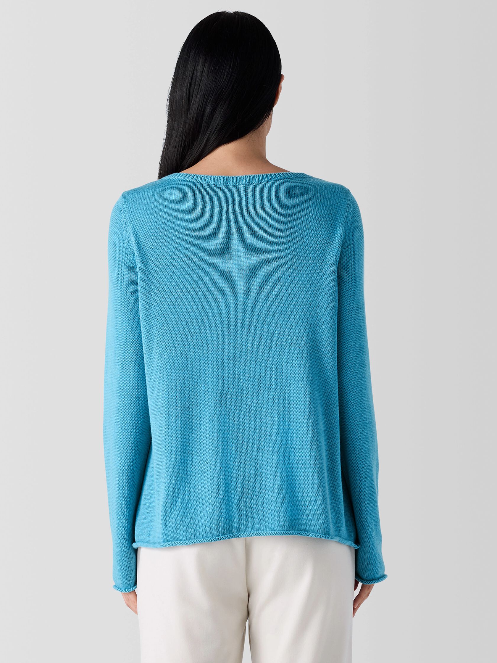 Peruvian Cotton Blend Bateau Neck Top