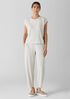 Textured Stretch Rib Lantern Pant
