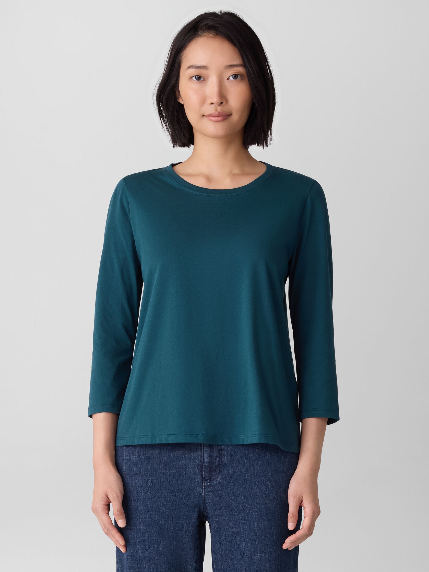 Organic Pima Cotton Jersey Long-Sleeve Tee