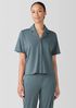 Organic Cotton Interlock Notch Collar Sleep Shirt