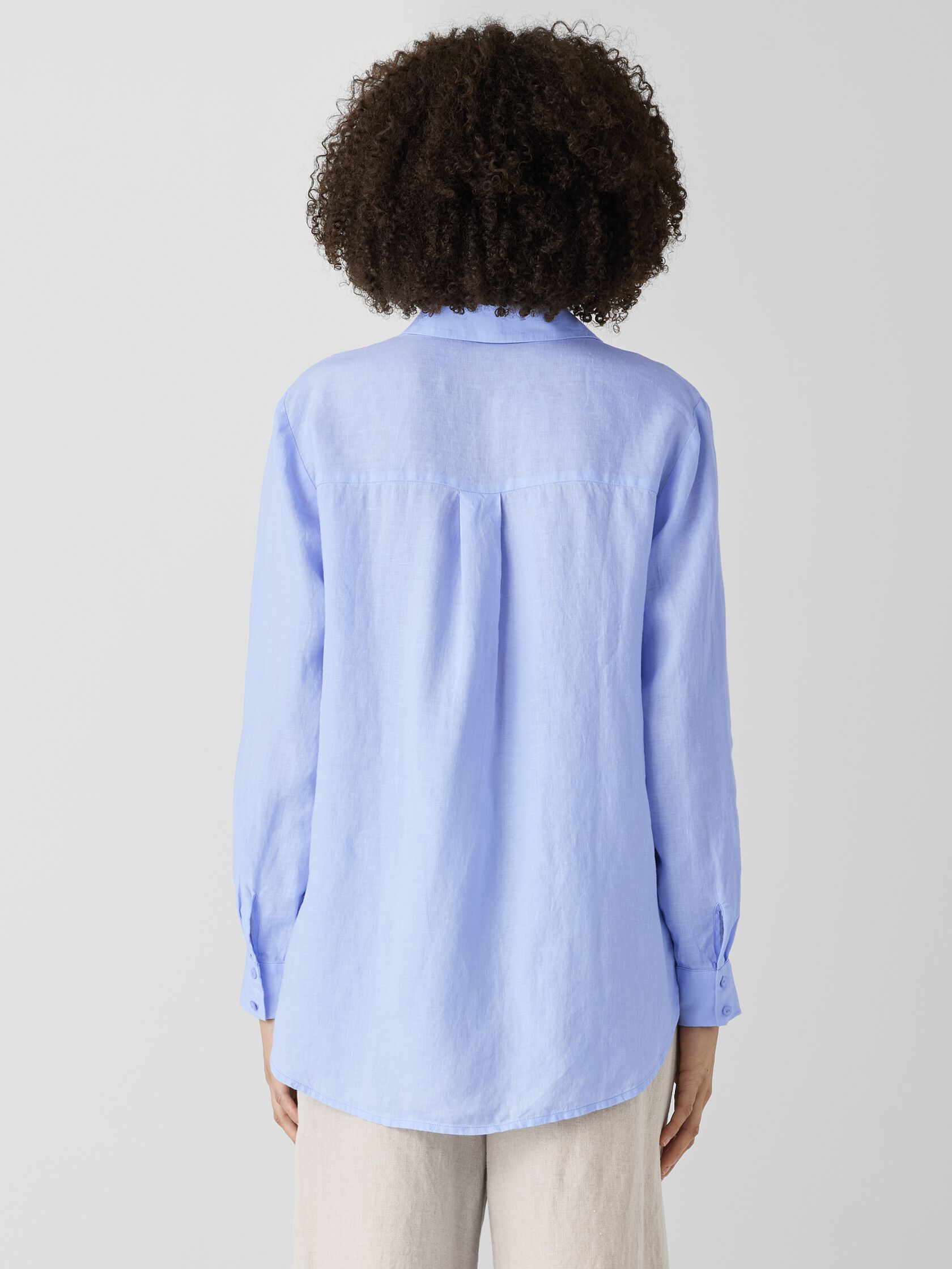 Organic Handkerchief Linen Classic Collar Shirt