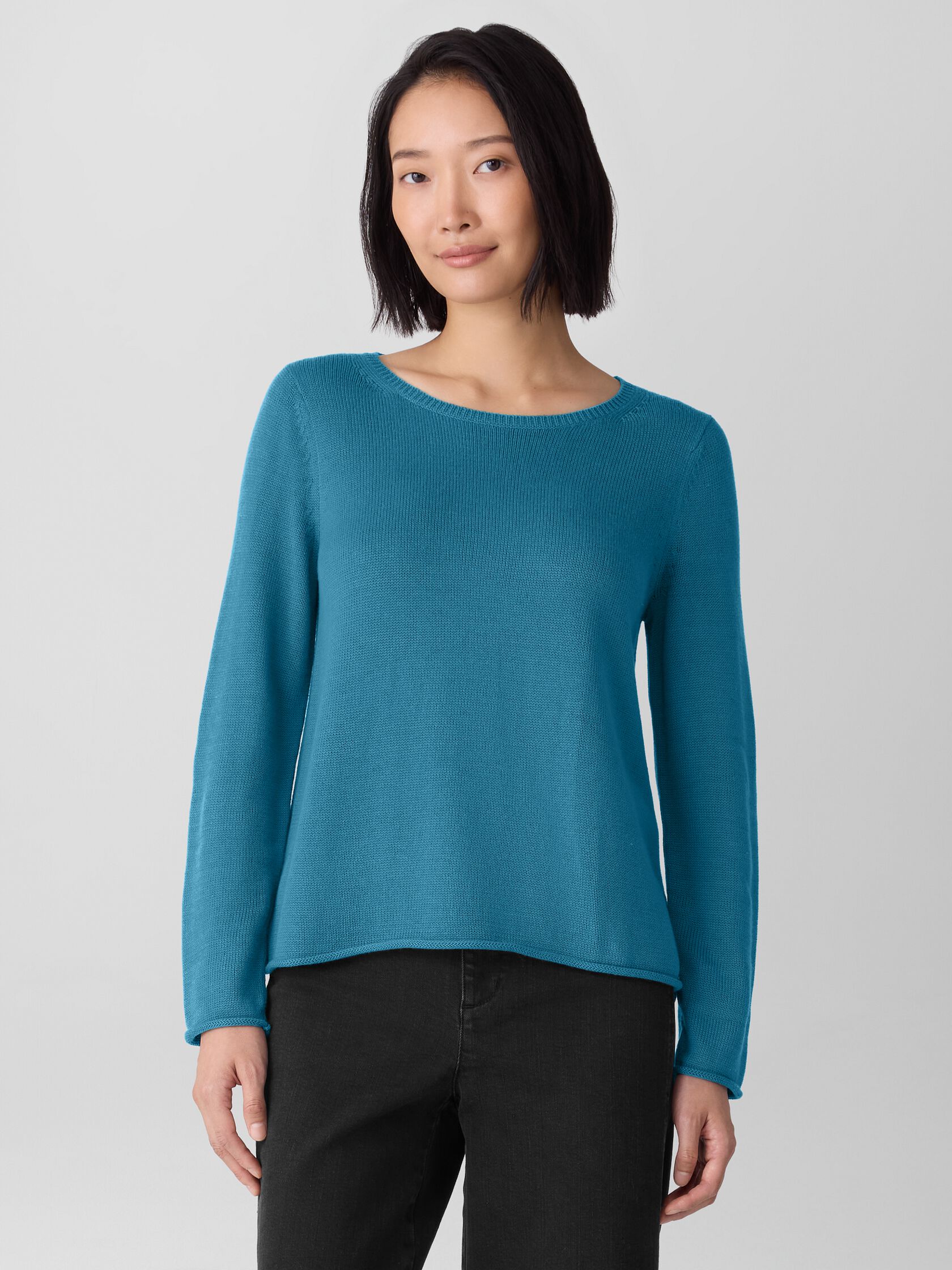 Peruvian Cotton Blend Bateau Neck Top