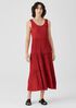 Crushed Silk Tiered Dress