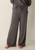 Waffle Cotton Blend Doubleknit Wide-Leg Pant