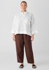 Organic Handkerchief Linen Split Neck Shirt
