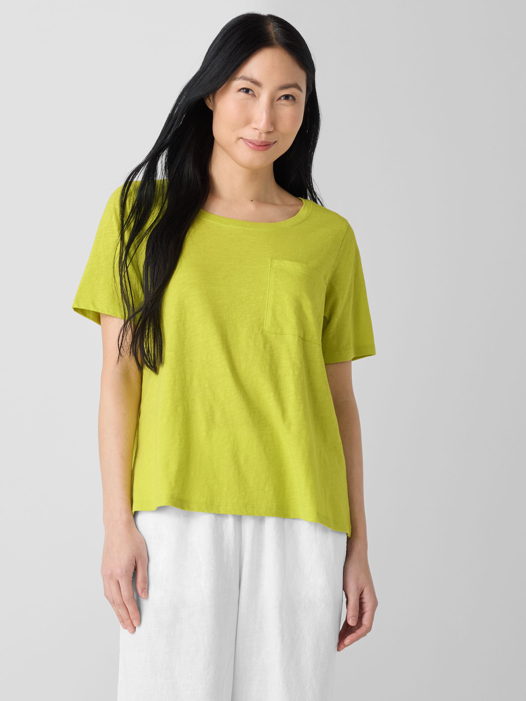 Organic Cotton Slubby Jersey Pocket Tee