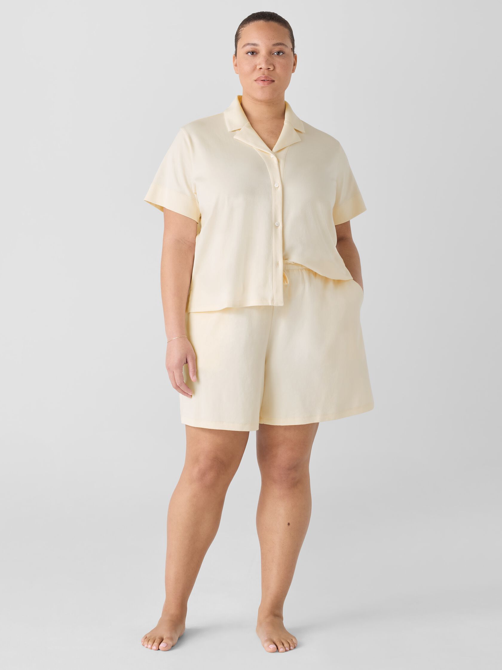 Organic Cotton Interlock Sleep Shorts