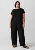 Stretch Jersey Knit Pleated Straight Pant