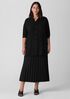 Silk Georgette Crepe Classic Collar Long Shirt