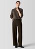 Felted Wool Jersey Wide-Leg Long Pant in Regenerative Wool