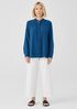 Washable Stretch Crepe Wide-Leg Pant