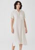 Puckered Organic Linen Shirtdress