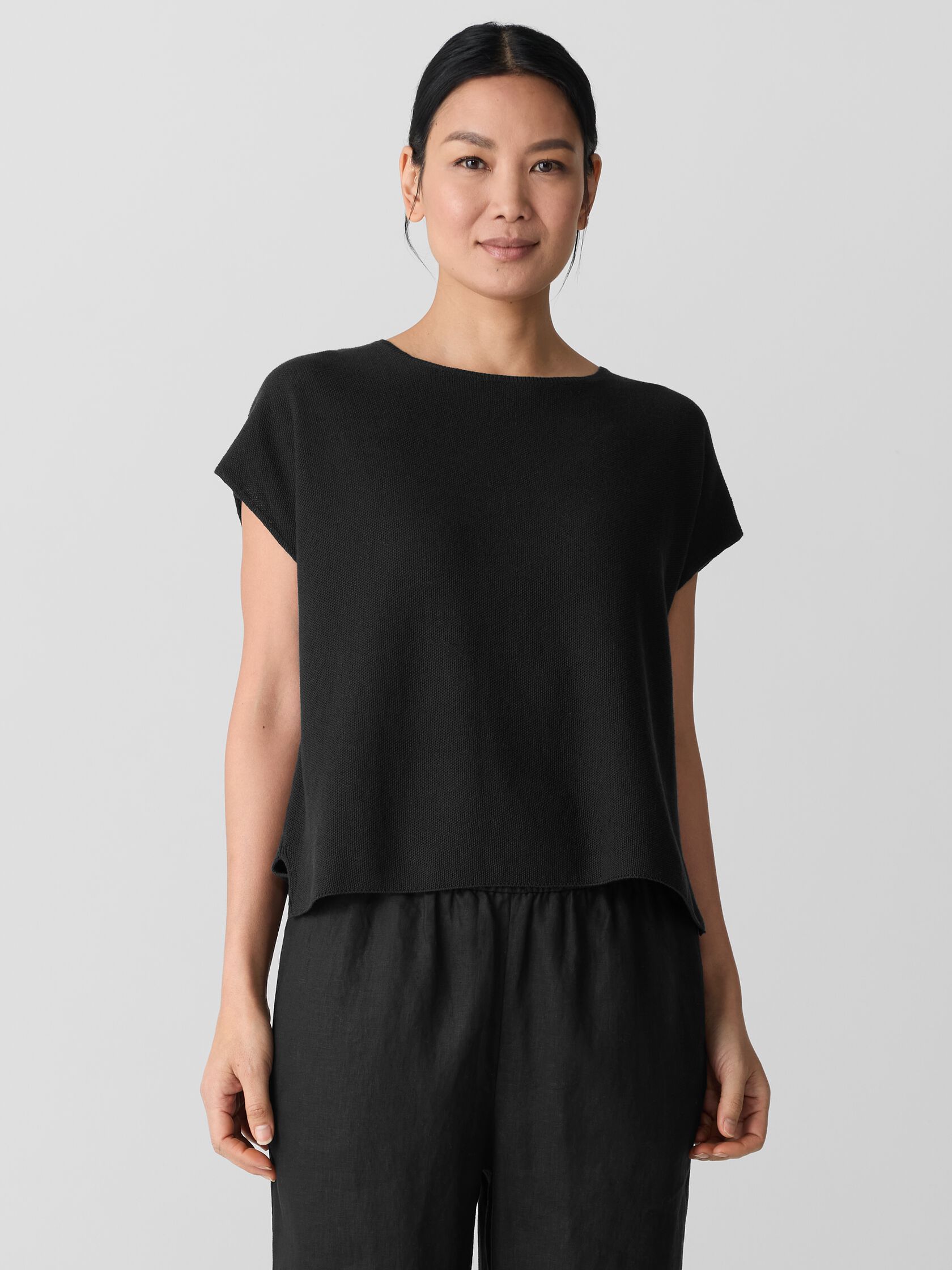Organic Linen Cotton Square Top