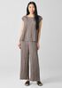 Crushed Silk Wide-Leg Pant