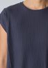 Textured Stretch Rib Round Neck Top