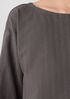 Cotton Blend Stripe Stitch Box-Top