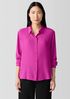 Silk Georgette Crepe Classic Collar Shirt
