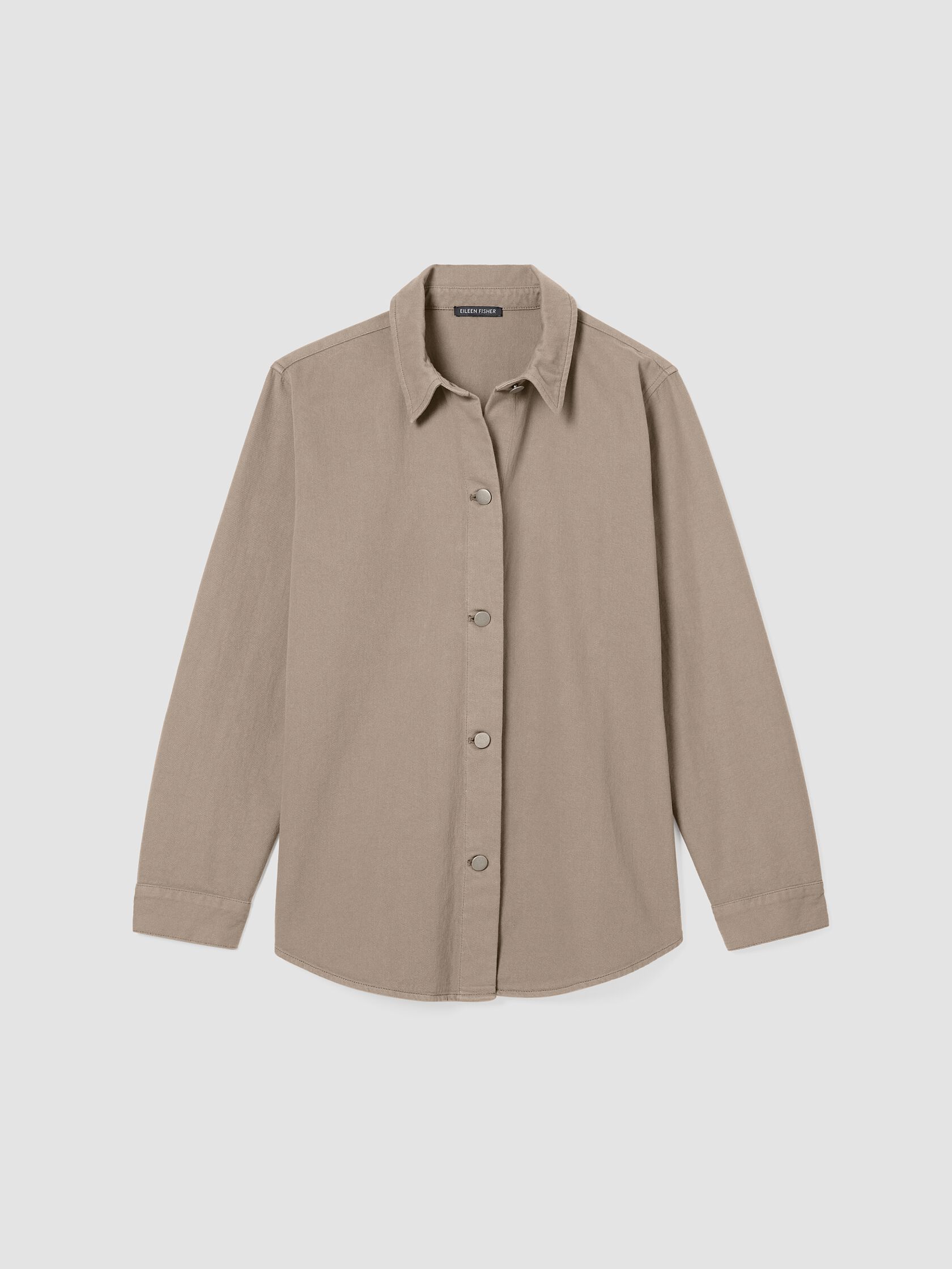 Garment-Dyed Utility Organic Cotton Shirt Jacket