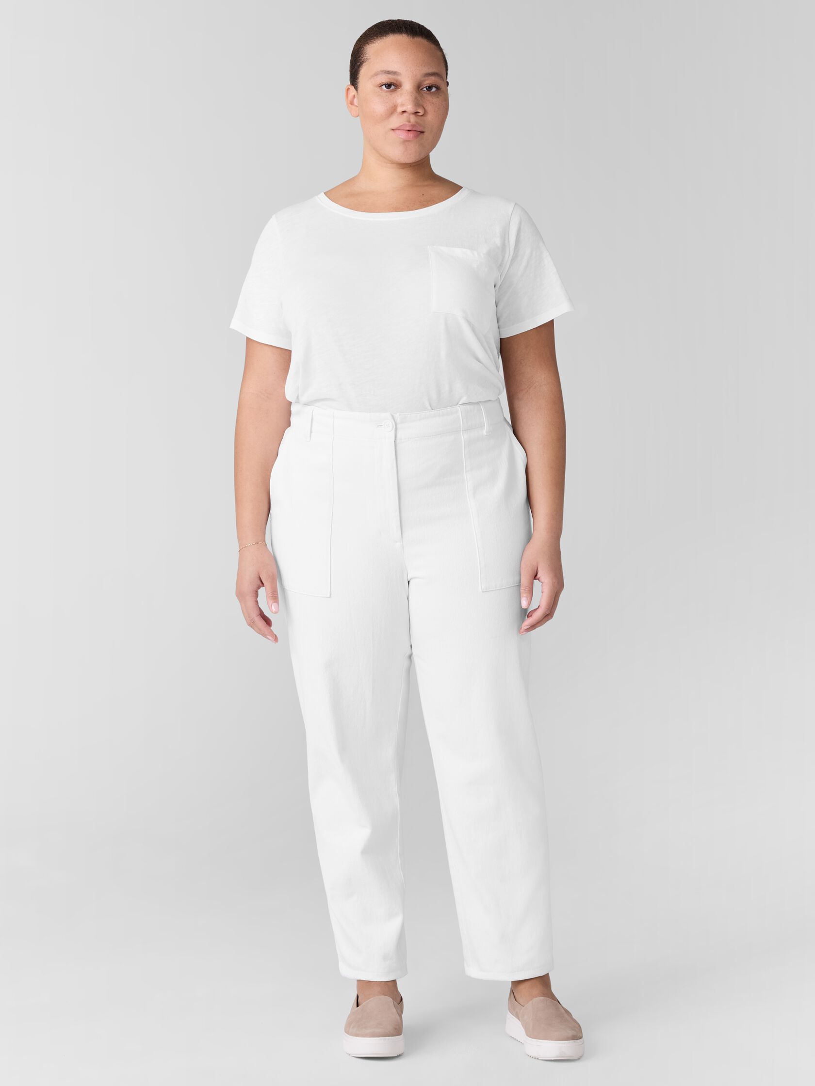 Garment-Dyed Utility Cotton Tapered Pant