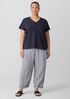 Organic Cotton Slubby Jersey V-Neck Tee