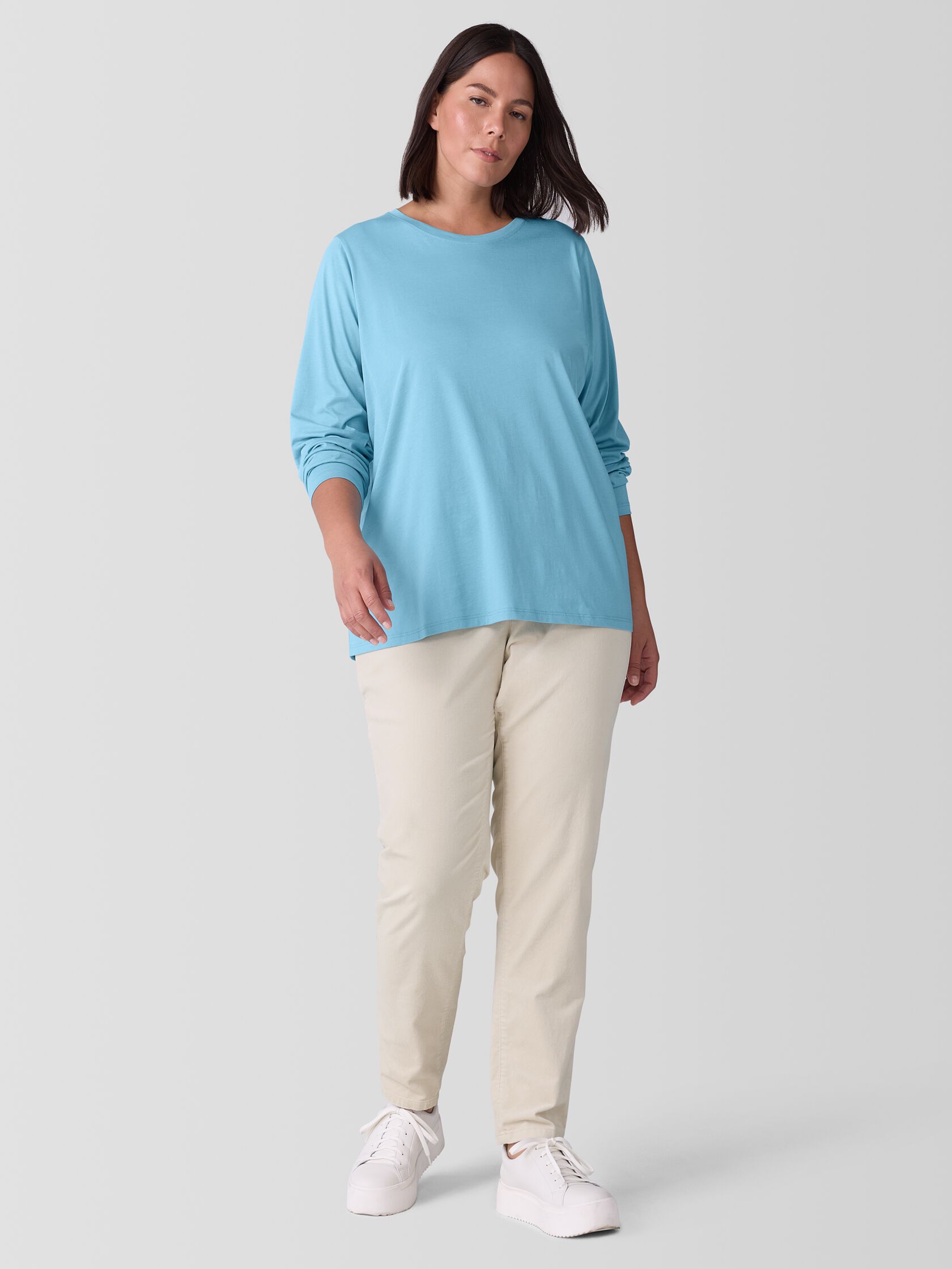 Organic Pima Cotton Jersey Long-Sleeve Tee